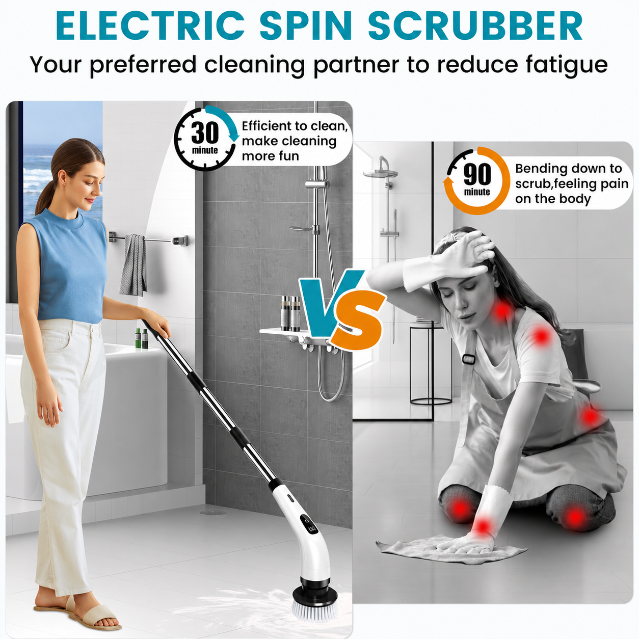 9 IN 1 ELECTRIC SPIN SCRUBBER