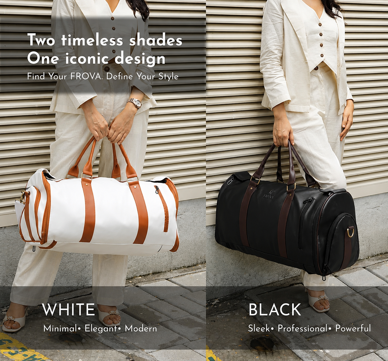 2 IN 1 CONVERTIBLE TRAVEL BAG (LEATHER GARMENT)