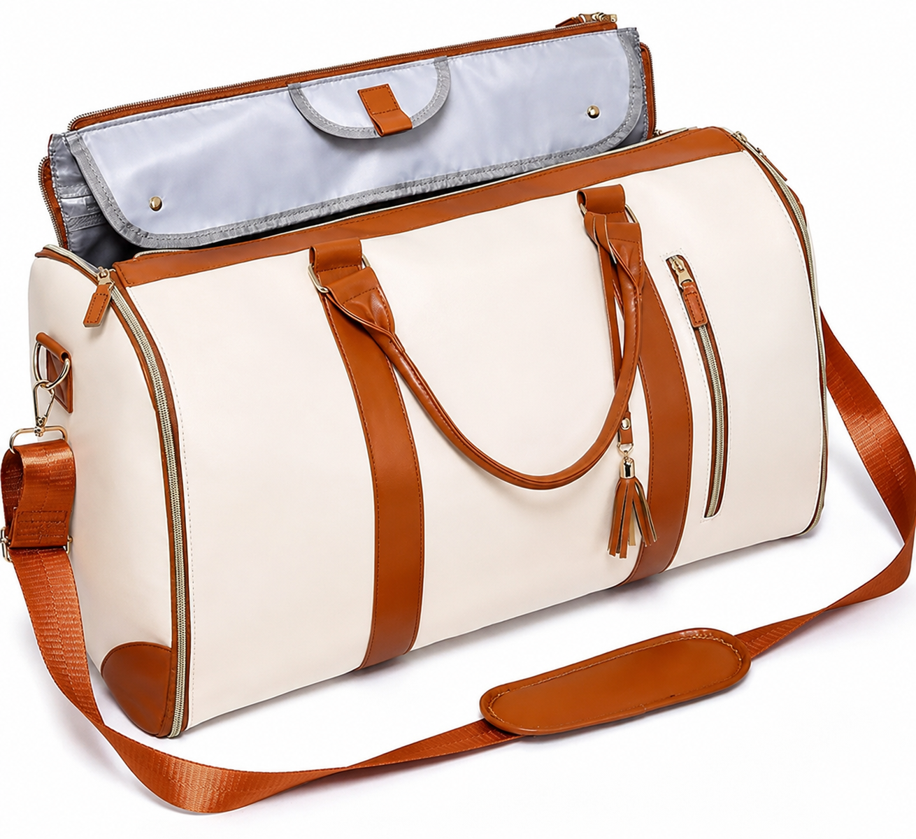 2 IN 1 CONVERTIBLE TRAVEL BAG (LEATHER GARMENT)