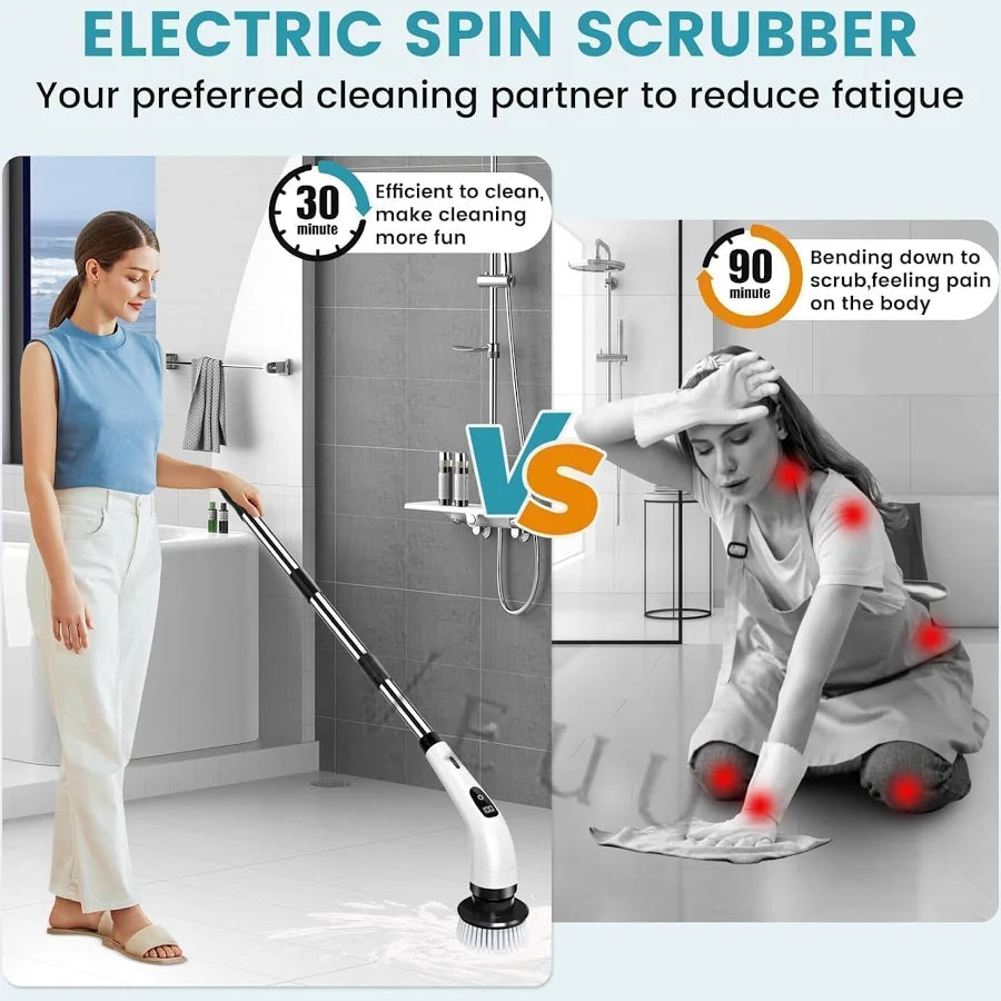 ELECTRIC SPIN SCRUBBER/MOP [9 IN 1]